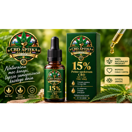 Olej konopny CBD 15%
